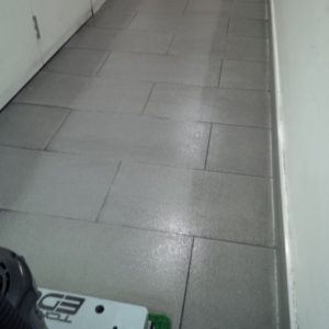 Tile and grout cleaning with Edge and Green Tile and Grout Pad